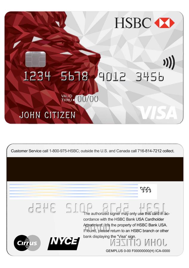 USA HSBC visa vredit card